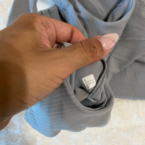 Gray Ribbed Tank Top - Picture 3 of 4